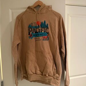 Pacific Northwest Adventure Hoodie - Brown Worn Once